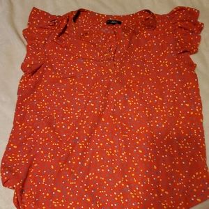 Blouse with cap sleeve